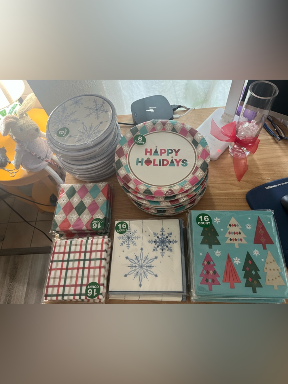 Target Blue and White Snowflake Paper Plates & Napkins Party Pack